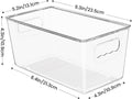 Clear Storage Bins with Handles – Pantry & Fridge Organizer
