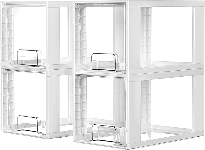 Stackable Storage Drawers – Clear Acrylic Organizer for Kitchen, Bathroom & Closet