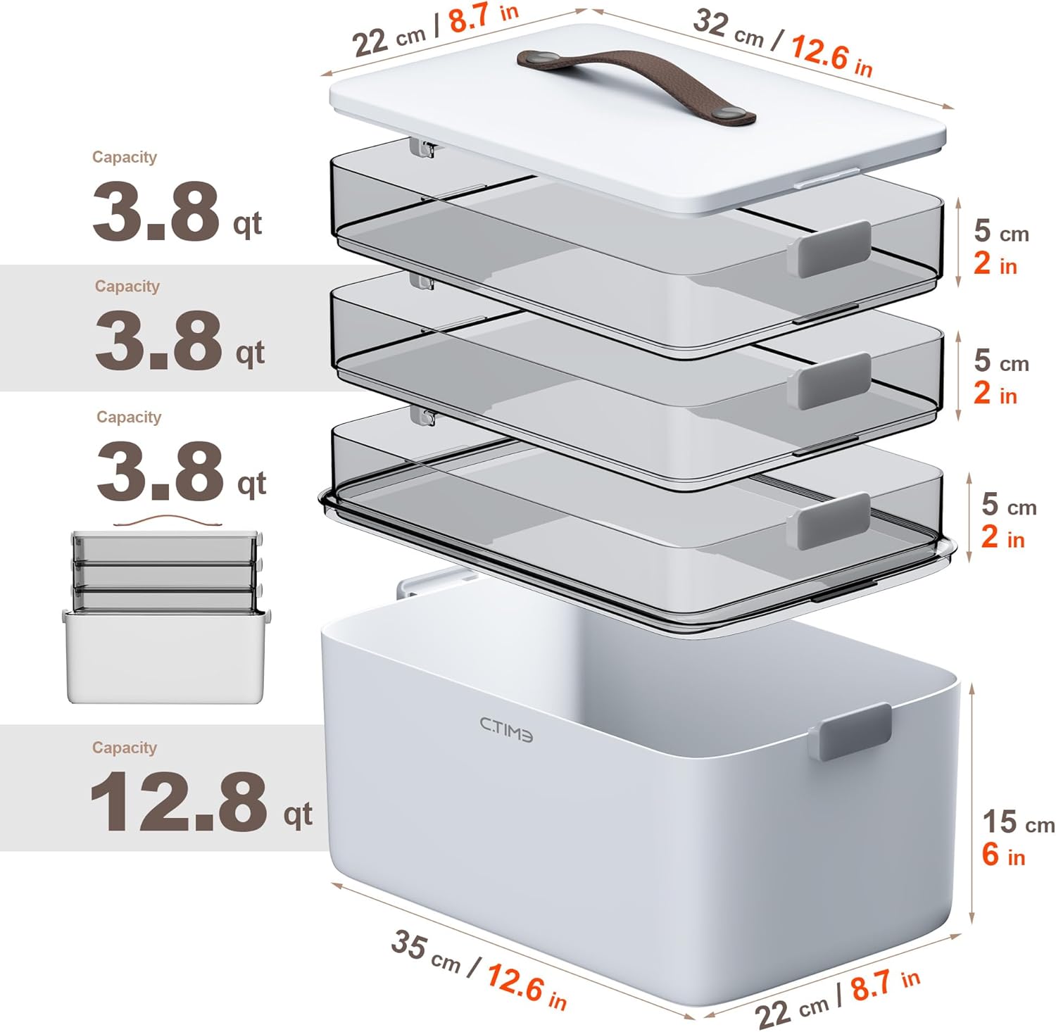 4-Tier XL Medicine Organizer – Portable First Aid Storage with Handle