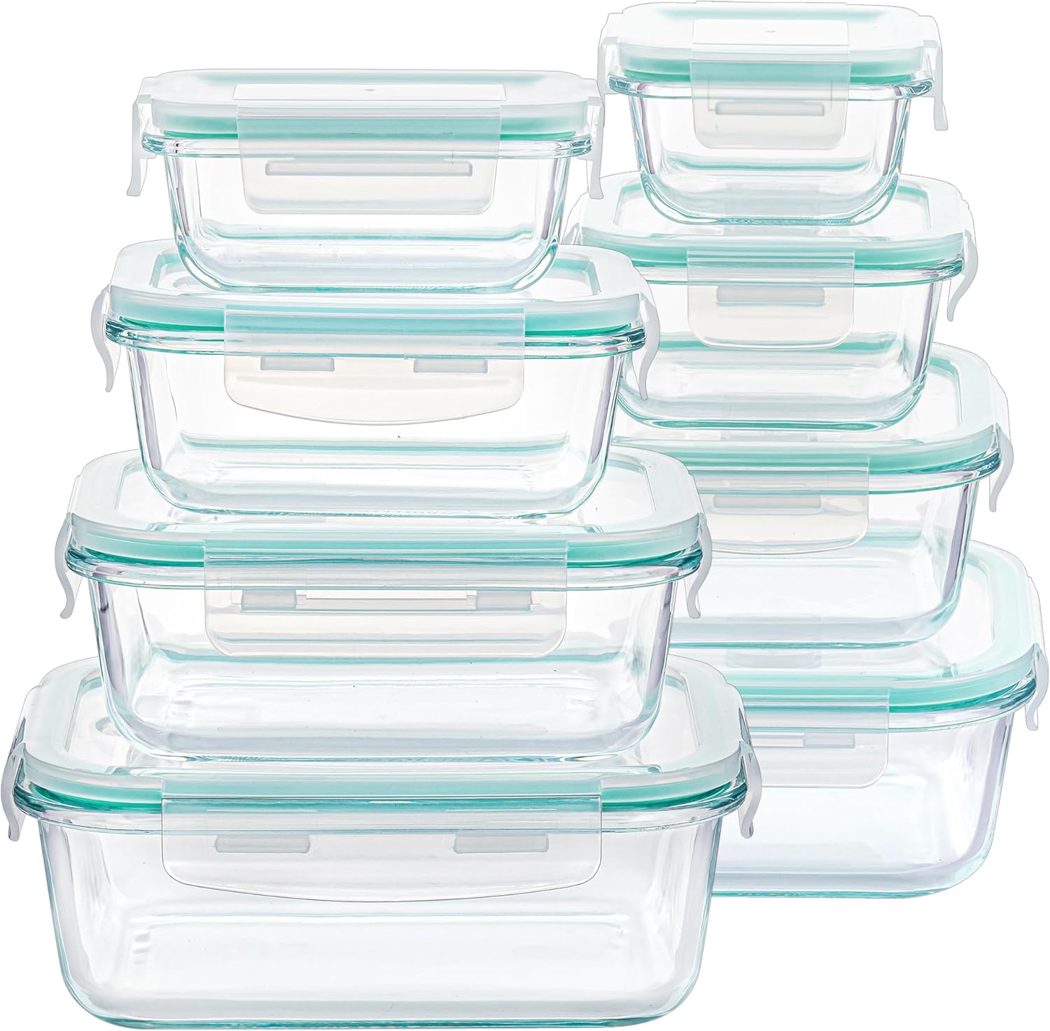 8 Pack Glass Food Storage Containers – Airtight Meal Prep Set