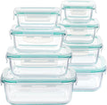 8 Pack Glass Food Storage Containers – Airtight Meal Prep Set