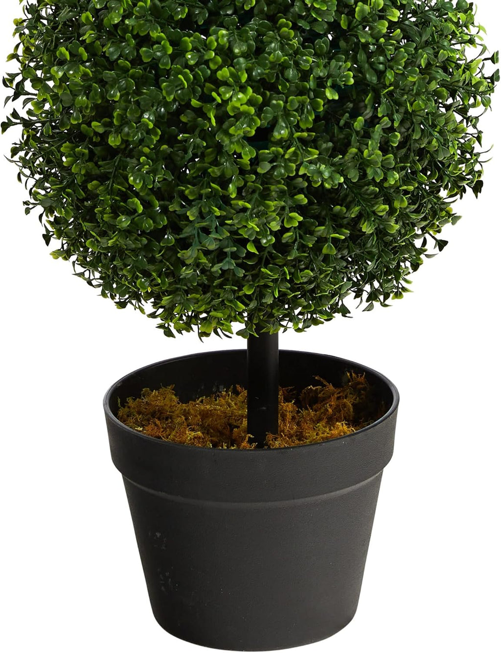 36" Artificial Boxwood Topiary Tree – Triple Ball Faux Plant Indoor/Outdoor