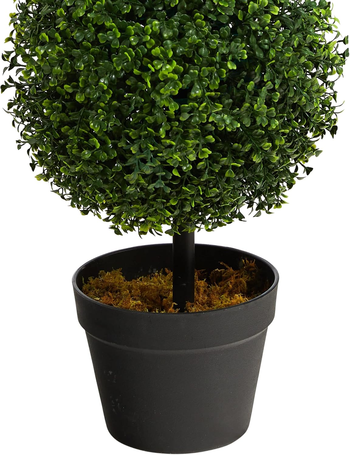 36" Artificial Boxwood Topiary Tree – Triple Ball Faux Plant Indoor/Outdoor