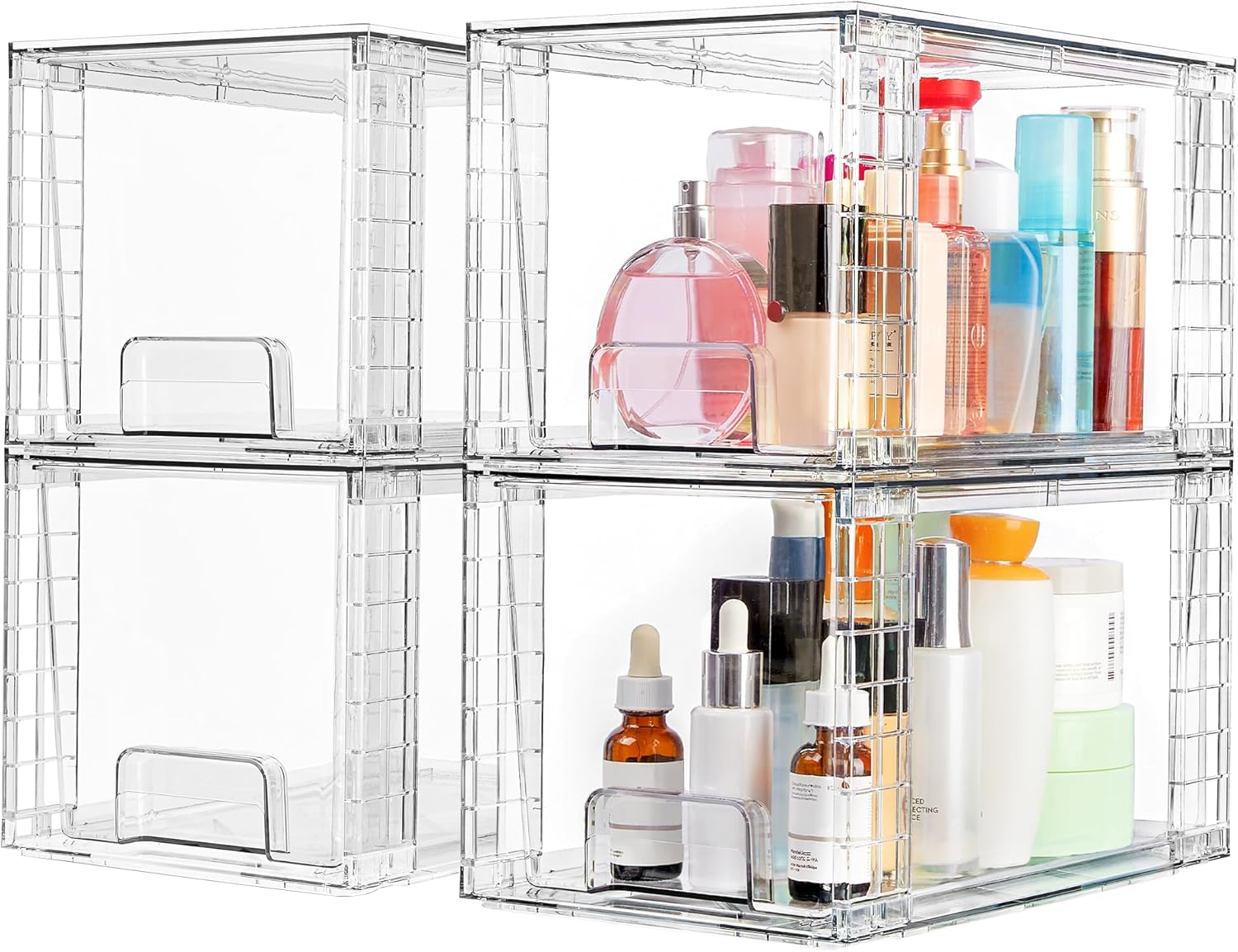 Stackable Storage Drawers – Clear Acrylic Organizer for Kitchen, Bathroom & Closet