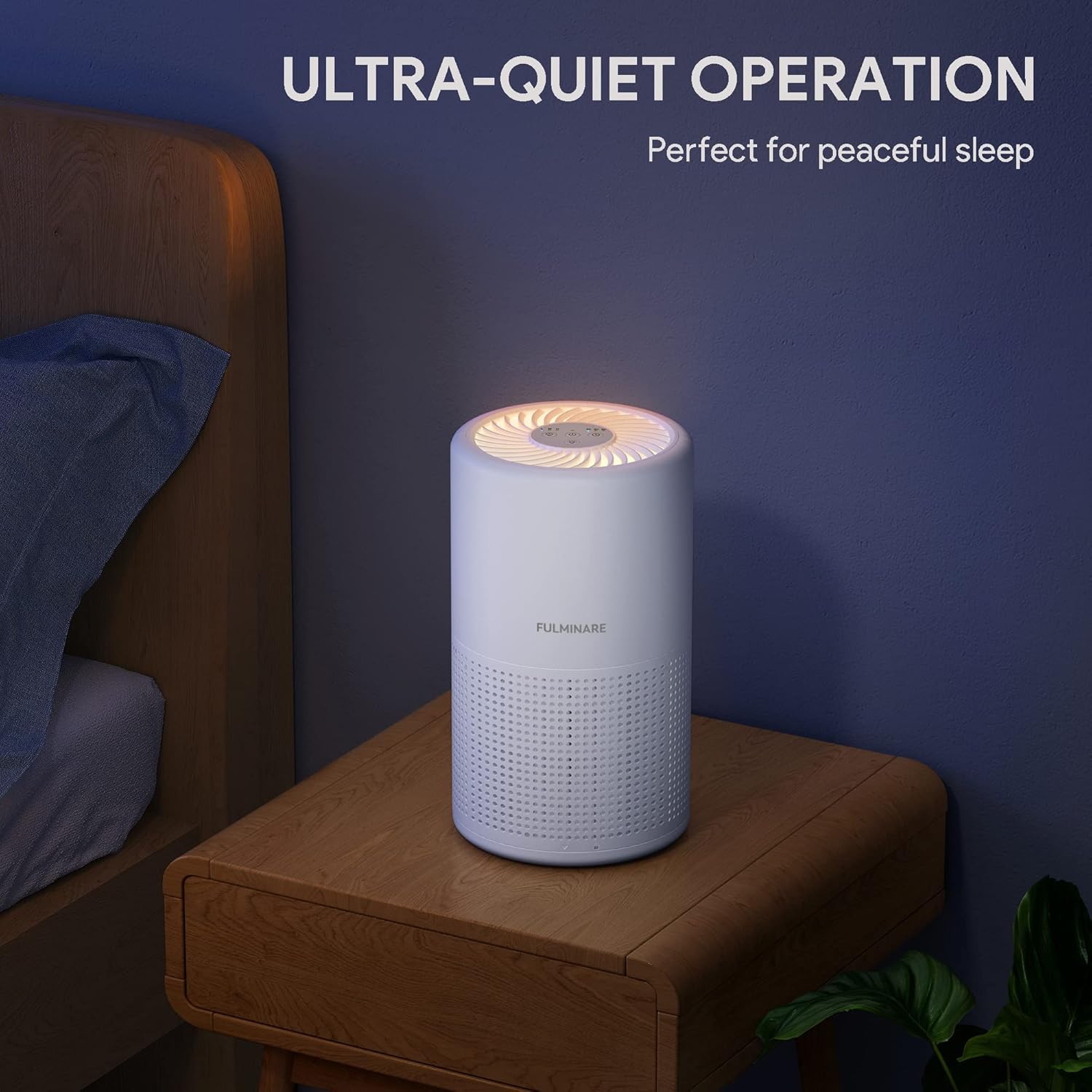 Air Purifier for Bedroom – H13 True HEPA Filter Quiet Air Cleaner with Night Light, Portable Air Purifier for Home, Office & Living Room