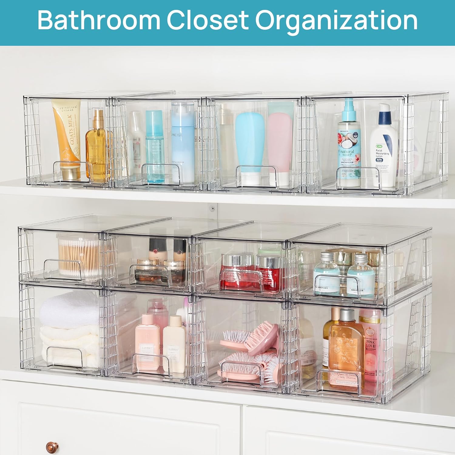 Stackable Storage Drawers – Clear Acrylic Organizer for Kitchen, Bathroom & Closet