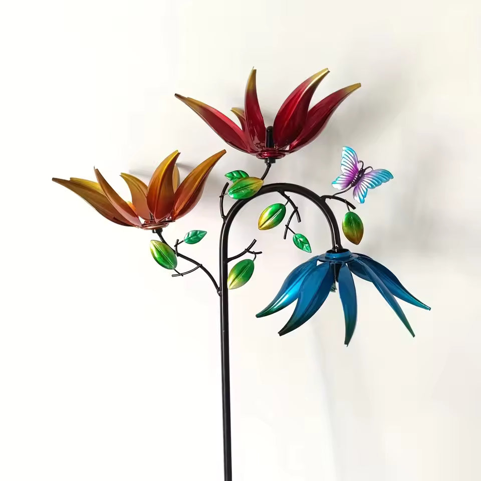 Large Metal Wind Spinners Windmill For Yard And Garden Outdoor Art Decoration Garden Windmill Colorful Decoration Dropship