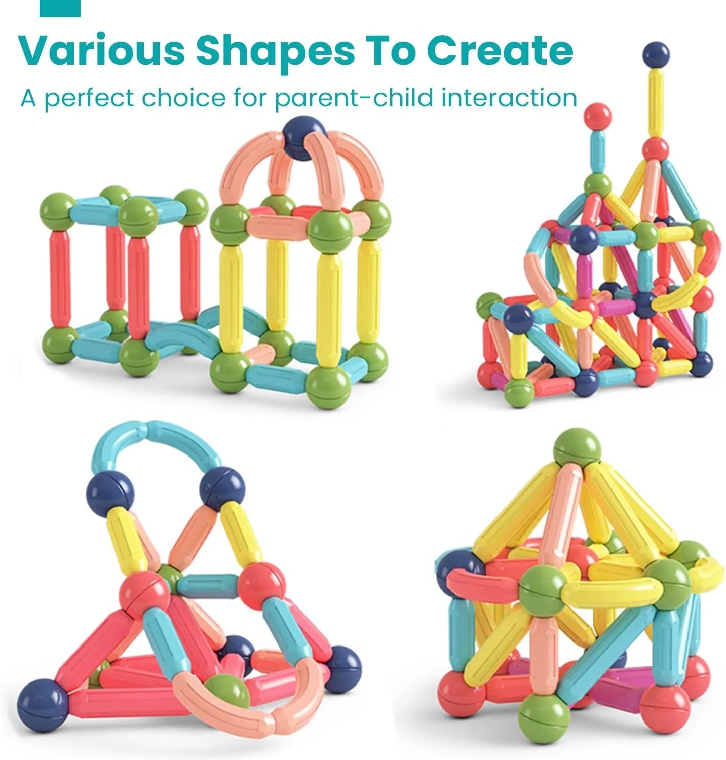 Magnetic Constructor Stick Blocks – Educational STEM Building Toy for Kids
