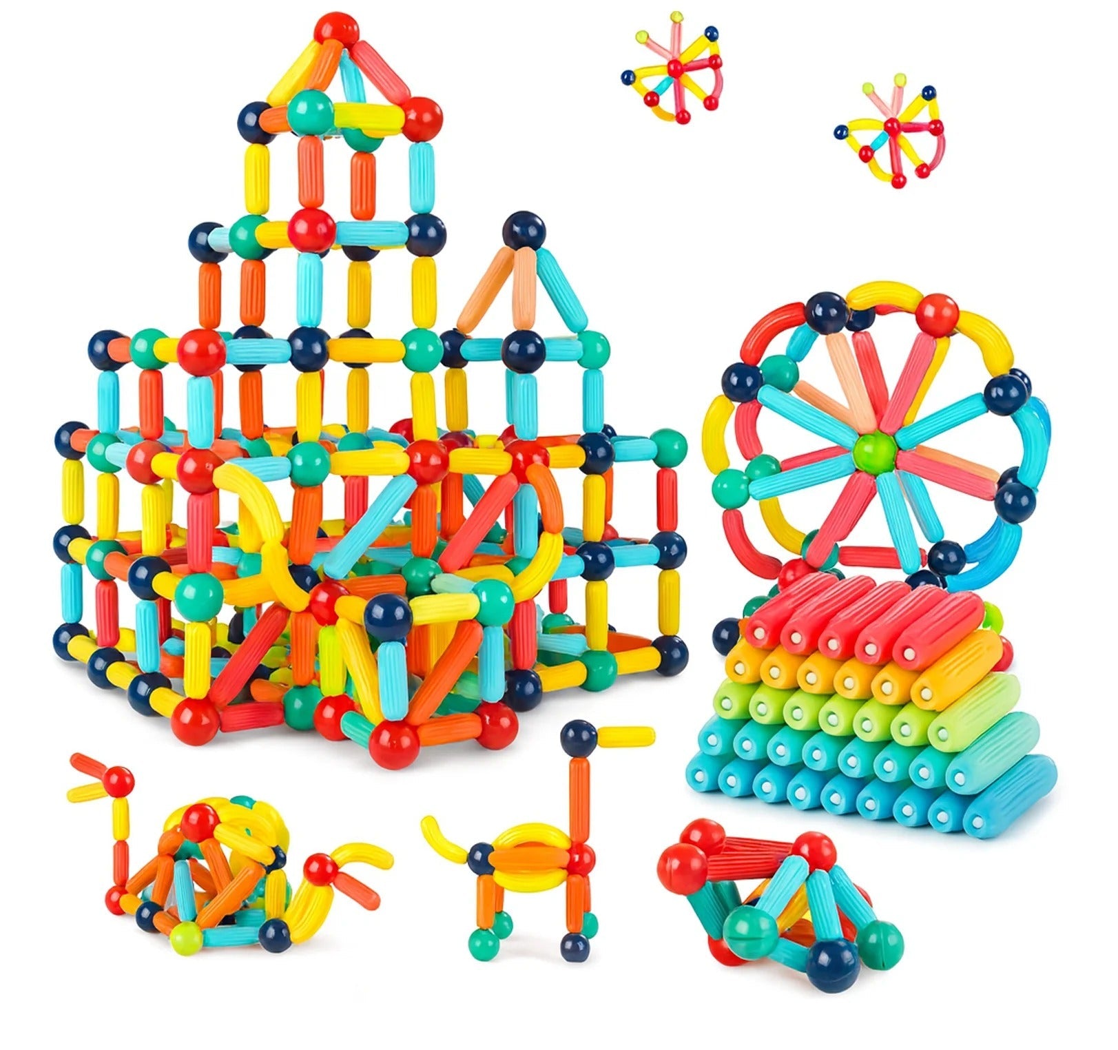 Magnetic Constructor Stick Blocks – Educational STEM Building Toy for Kids