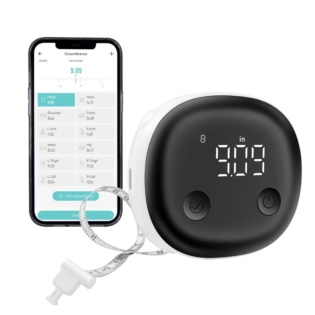 Smart Bluetooth Body Tape Measure – Digital Auto-Retract Measuring Tool with App Sync for Waist, Hip & Chest Tracking