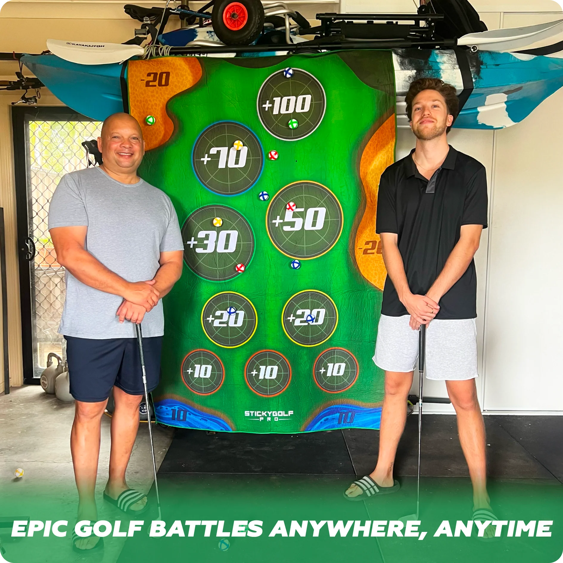 Backyard Golf Chipping Game Set – Indoor & Outdoor Sticky Ball Target Game for Family & Friends