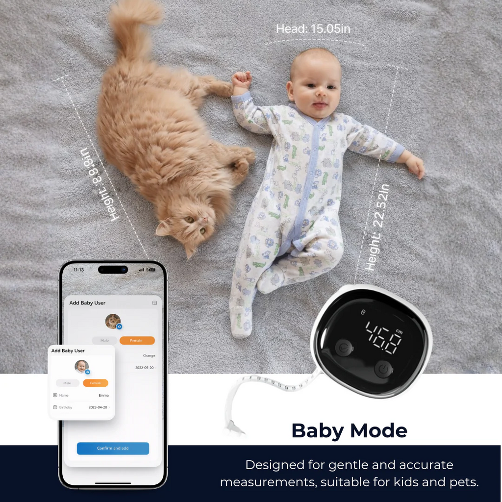 Smart Bluetooth Body Tape Measure – Digital Auto-Retract Measuring Tool with App Sync for Waist, Hip & Chest Tracking