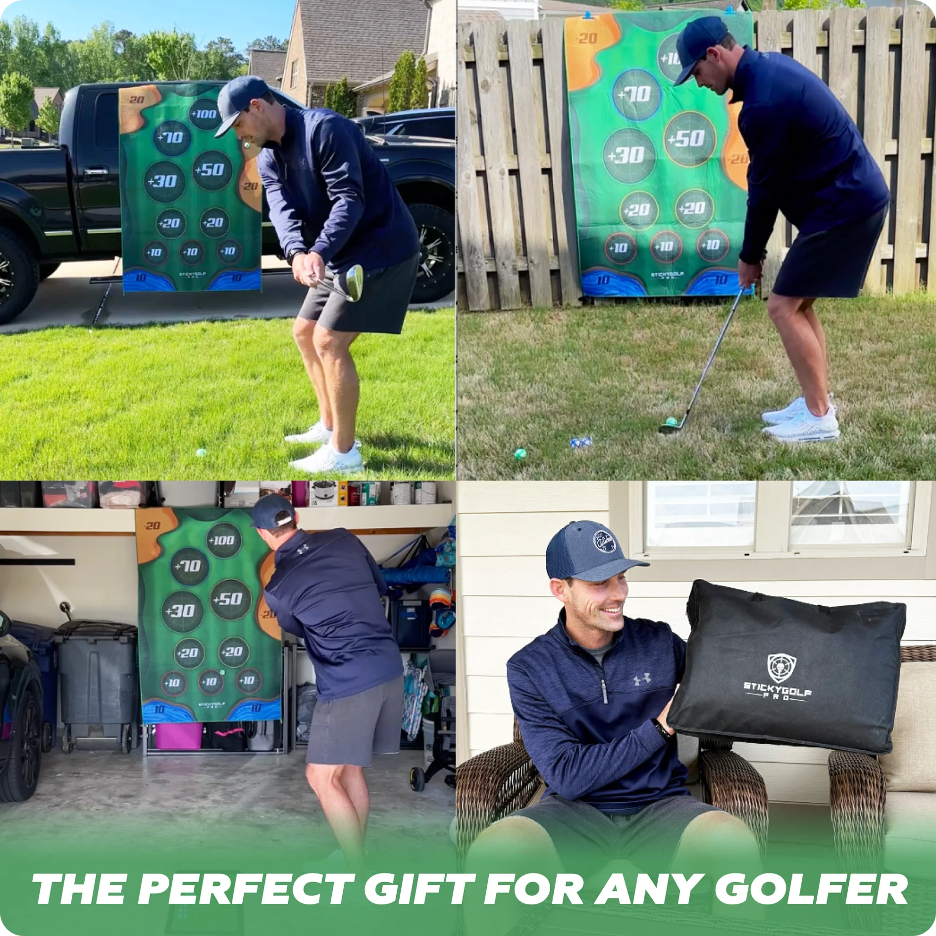 Backyard Golf Chipping Game Set – Indoor & Outdoor Sticky Ball Target Game for Family & Friends